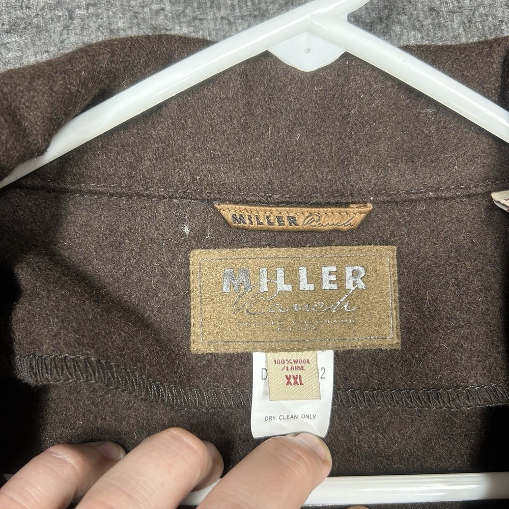 Miller Ranch By Cinch Melton Wool Chore Coat Mens 2XL Brown Zip Up DWJ2122402 - Picture 8 of 16